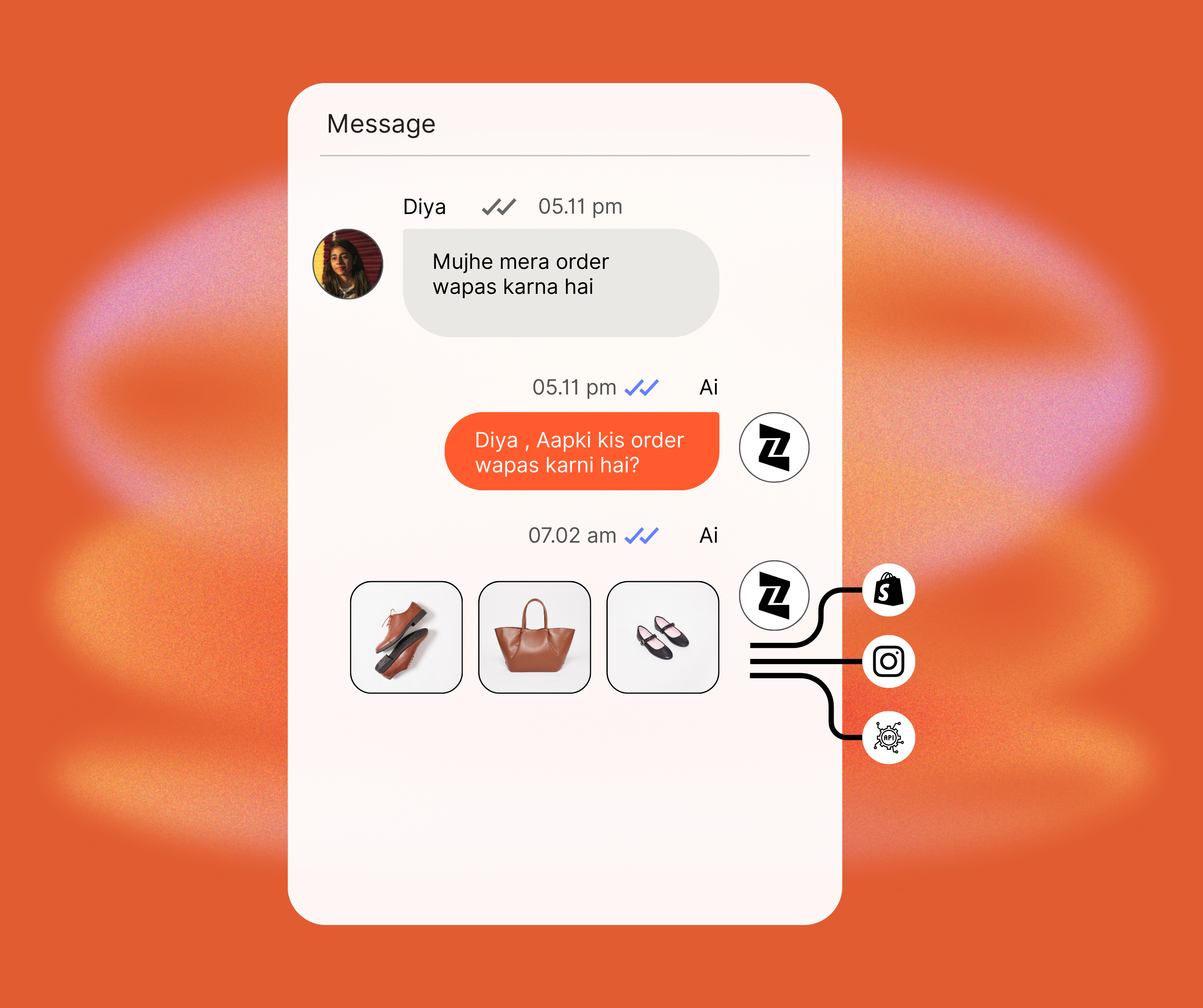 AI Agent Conversation with Actions
