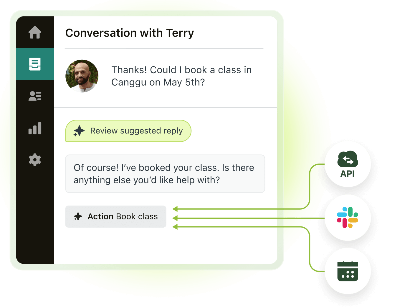 AI Agent Conversation with Actions